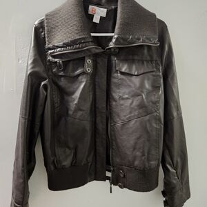 Men's lack Leather Jacket